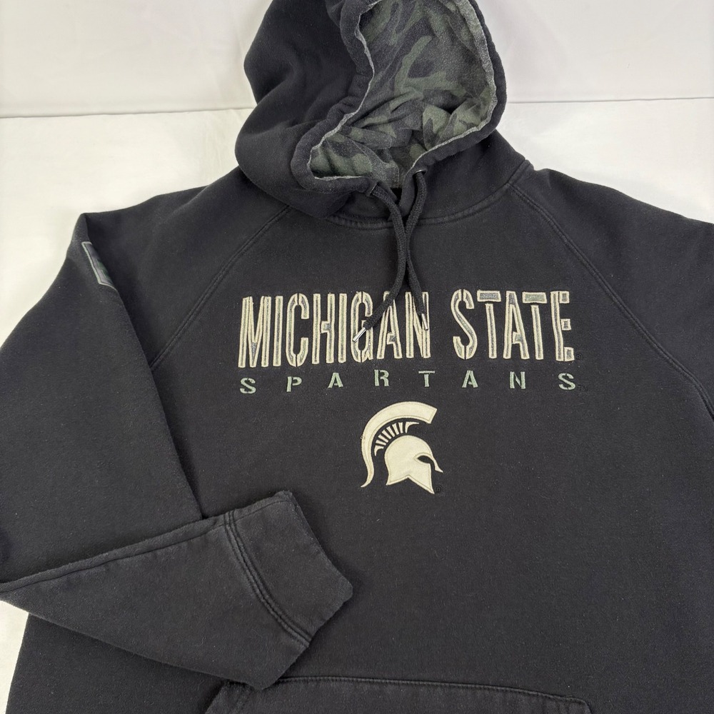 Colosseum Michigan State Spartans OHT Military Application Hoodie‎ Sweatshirt M
